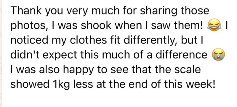 WhatsApp message from a coaching client
